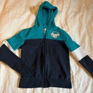 Mariners Girls New Era Seattle zip up hoodie size 10/12